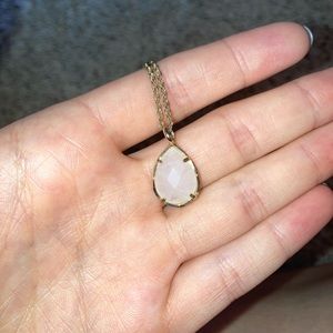 White Tear Drop Kendra Scott Necklace